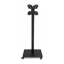 Tayfun 40'' Uyumlu Yürüyen Tekerlekli Ayaklı Led Tv Monitör Standı