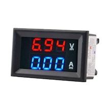 3 Adet Led Dijital Dc 0-100v 10a Voltmetre Ampermetre Paneli Test Cihazı Çift Göstergeli