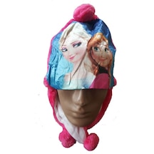 Pembe Renk Karlar Ülkesi Frozen Anna Elsa Şapkası Başlığı Peluş