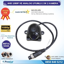Metal Mini Kasa Ahd 1080p Ve Analog Pal Çevirilebilir 4 Pin Starlight Gece Görüşlü Yön Ayarlanabilir Araç Kamerası
