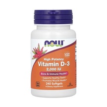 Now Foods D3 Vitamin 2000 IU 240 Kapsül