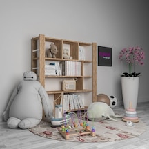 Montessori Çok Amaçlı Kitaplık Suntalam Sis Gri