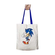 Art Hediye Mavi Kulplu Sonic İşte Tamam Yıkanabilir Omuz Çanta Çok Renkli