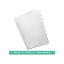 150 Gr A4 Mat Kuşe Kağıt, 250 Yaprak