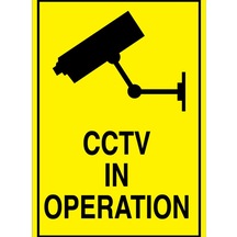 Cctv İn Operation Uyarı Tabelası - 50x70 Alüminyum Kompozit Panel - İl7
