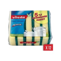 Vileda Yeşil Klasik Bulaşık Süngeri 12 x 5'li