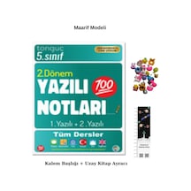 Tonguç 5. Sınıf Yazılı Notları 2. Dönem 1 Ve 2. Yazılı Maarif Modeli Uzay Ayraç + Kalem Başlığı