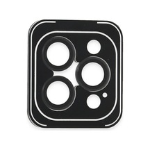 Mey İthalat Apple Uyumlu iPhone 16 Pro Max Pvd Metal Kamera Lens - Siyah