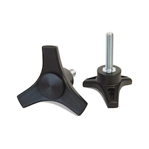 Ptc3801050 Plastik Yıldız Tutamak 3 Kollu Civatalı Çap:80Mm
