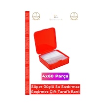 Süper Güçlü Yapışkan Kolay Çıkarılabilir Çok Amaçlı 60 Parça Çift Taraflı Şeffaf Bant 4 Adet