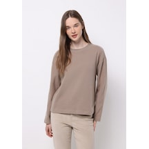 Colin's Colins Regular Fit Yuvarlak Yaka Düz Kadın Bej Tişört Cl1076694 Q1.v2 Beı Bej