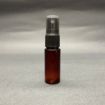 Kahverengi Silindir Pet Şişe Siyah Spreyli 15 ML