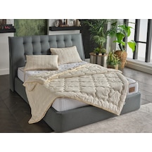 Yün Çift King Size Yorgan Ekru