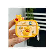 Airpods Pro-pro2 İle Uyumlu Oyuncak Tasarımlı Kalın Silikon Koruyucu Kılıf - Winniesarı
