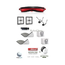 Roborock Q8 Max Pro Plus Robot Süpürge Uyumlu Yedek Toz Torbası Fırça, Hepa Filtre, Mop- 10 Parça