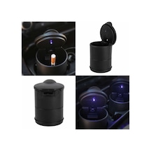 Beyaztuning Araç İçi Küllük Bardaklığa Uyumlu Mavi Işıklı Kapaklı