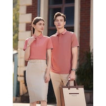 New Performance.arw50313.serintutan-antibakteriyel-yüksek Kalite.düğmeli Polo T.shirt Pudra