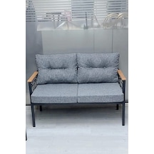 İnci Balkon-bahçe-kafe Çay Seti Koltuk Oturma Takımı,oturma Grubu Çaysetlerillazer Gri
