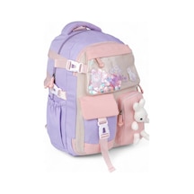 Relaxion 2175-1460 İthal Kore Tarzı Unisex Çocuk İlkokul Sırt Çantası Lila