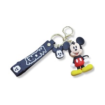 Mickey Mouse Premium 3d Figürlü Bilek Kayışlı Anahtarlık - Siyah - 1 Adet