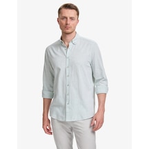 Pierre Cardin Erkek Su Yeşili Gömlek Desenli 50320941-vr048 Yeşil