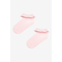Penti Kız Çocuk Sweet Frill Patik Çorap Pembe Pembe