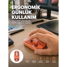 Şeffaf Kablosuz Mouse Bluetooth Bağlantılı Sessiz Tıklama Yeni Ne