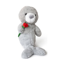 Pl50252 40 Cm Fok Gül Tutan Peluş Fok Oyuncak