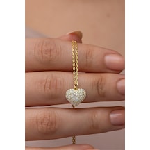 Nereze 925 Ayar Gümüş Gold Kaplama Zirkon Taşlı Minimal Kalp Kolye Nereze 925 Ayar Gümüş Gold Kaplama Zirkon Taşlı Minimal Kalp Kolye