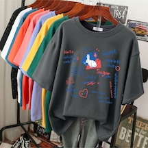 Noıssey Urban Pop Graphic Kadın Tişört Koleksiyonukod 5203 Füme