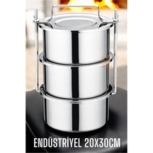 Zenvac Sefer Tası Endüstriyel Yemek Kabı 430 Paslanmaz Çelik Xxl 20x10 Cm 720829 Zenvac29 Renkli