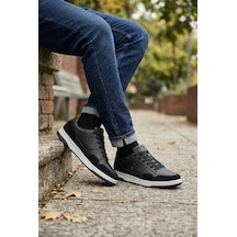 Lumberjack Koon Hakiki Deri Erkek Sneaker Ayakkabı 667800001346 185 Black Siyah