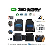 Renault Symbol 2000 4 Cm Derin Havuzlu 5 Parça 3d Universal Oto Paspas Siyah-mavi