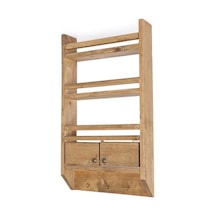 Mashotrend Dekoratif Koyu Masif Terek - Mutfak Rafı - Dekoratif R