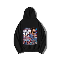 Brz Collection Unisex Oversize Mohamed Salah Hoodie Siyah