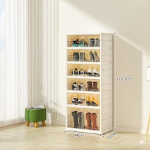 Kurulum Gerektirmeyen Katlanabilir Ayakkabı Saklama Kutusu Krem