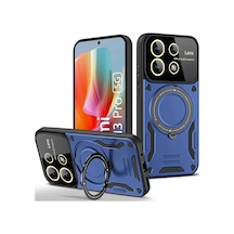 Xiaomi Redmi Note 13 Pro 4g Kılıf Joy Lens Standlı Kapak - Lacivert -
