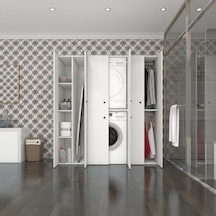 Kenzlife Çamaşır-Kurutma Makinesi Dolabı Ve Giysi Dolabı Suyuti Sol Byz 180 170 60 Banyo Çok Renkli