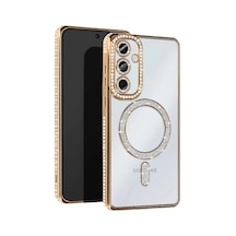 Samsung Galaxy S25 Edge Joke Simli Magneticsafe Kılıf - Gold Diğer