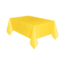 Sarı Masa Örtüsü 120x180 Cm Doğum Günü Partisi Tek Kullanımlık Plastik Masa Örtüsü
