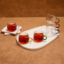 Cozy 6 Parça Cam Kupa 150 Ml Beyaz - Çok Renkli