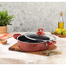 Kahramanlar Kiremit Teflon Basık Tencere 24 Cm
