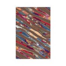 Kartela Halı Aira Halı Kaymaz Taban Makinede Yıkanabilir Halı Kahverengi - 100 X 150 Cm