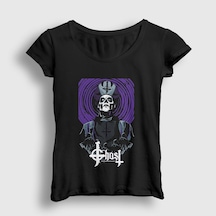 Presmono Kadın Robes Ghost T-shirt Siyah