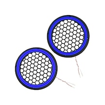 Ledli Hoparlör Kapak 20cm 2adet 12v Pk-5051, Mavi