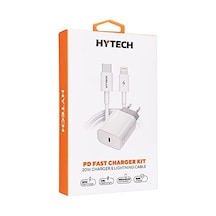 Hy-xe40pd 20w Pd3.0/ Charge Qc4.0 Pd Lightning Kablolu Hızlı Ev Şarj Adaptörü Acı Kahve