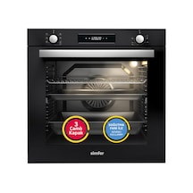 Simfer 7381 8 Fonksiyon Ankastre Fırın Siyah Cam Power Turbo Dijital
