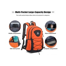 Pazly Hafif Katlanabilir Outdoor Sırt Çantası - Ayarlanabilir Bel Kemeri, Acil Durum Düdüğü, Siyah, Tüm Mevsimler İçin Kullanılabilir Siyah