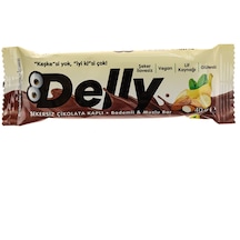 Delly Şekersiz Çikolata Kaplı Bademli & Muzlu Bar 40 G