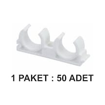 Dizayn Pprc Çiftli Kelepçe 32 Beyaz Paket 50 Li